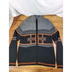 Strellson Fair Isle Wool Blend Size XXL Mens Full Zip Cardigan Sweater